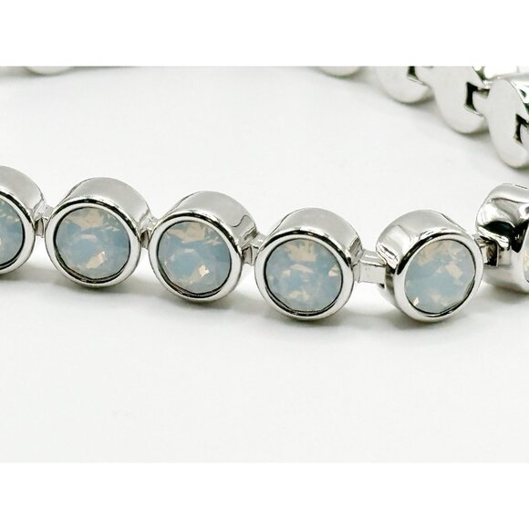Touchstone Crystal By Swarovski Ice Bracelet Glazed White Opal Crystal - Picture 7 of 12